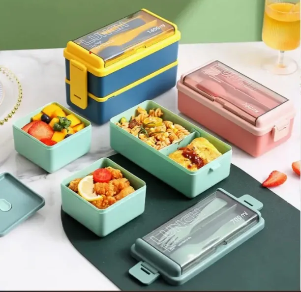 LUNCH BOX 3 MULTICOMPARTMENT 1400ML EACH 3 Containers Lunch Box