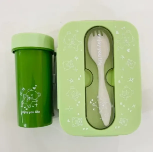Phronex Lunch Box with Bottle and Fork Set Lunch Box