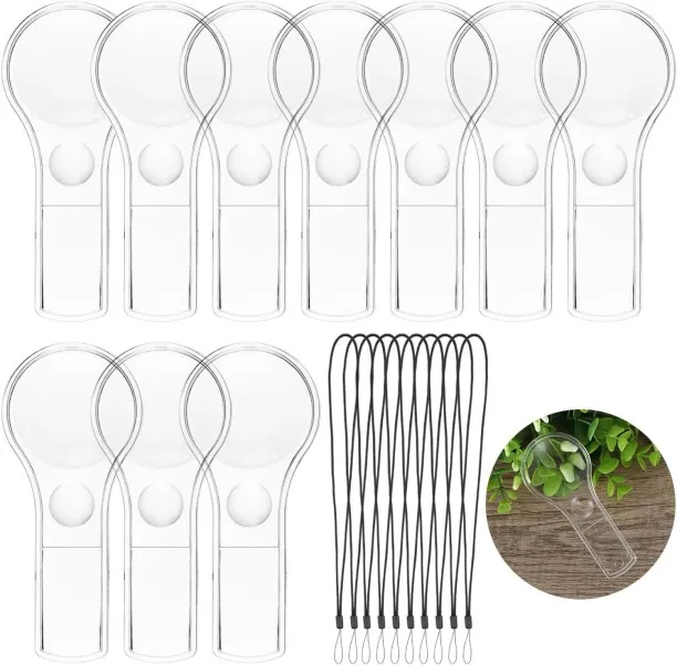 Hi Pansy 50 Pcs Magnifying Glasses, 10x 5X Handheld Reading Magnifiers with 50 Pcs Lanyards, Mini M…