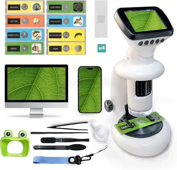 Flycross Microscope for Kids with 12 Slides 1000