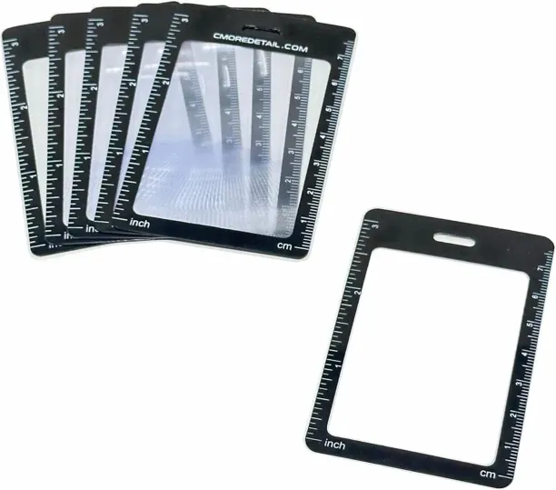 Hi Pansy 6 Credit Card Size 3X Magnifiers, Each Magnifier for Reading has 3X Fresnel Lens, Use as 3…