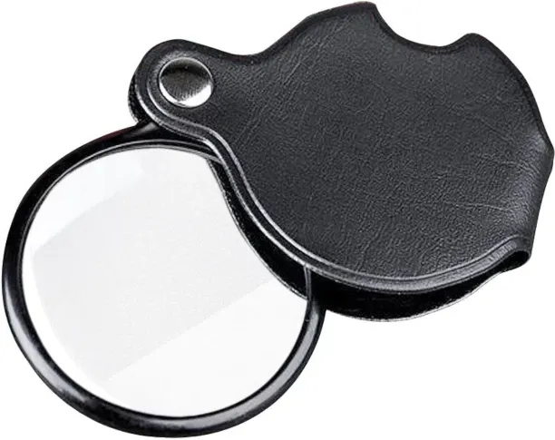 Hi Pansy Mini Folding Pocket Magnifier with 10X Loupe 60mm Diameter Magnifying Lens for Reading New…