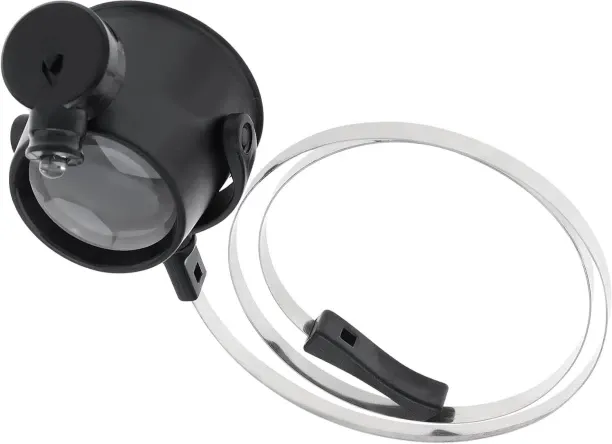 Hi Pansy 15X Eye Loupe Headband with LED Light Eyeglass Magnifier Jewelers Magnifying Glass Single …