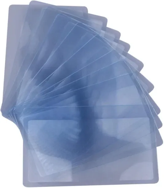 Hi Pansy 60 Pieces Credit Card Sized Magnifying Lenses ORNOOU 3X Fresnel Wallet Magnifier Sheets fo…