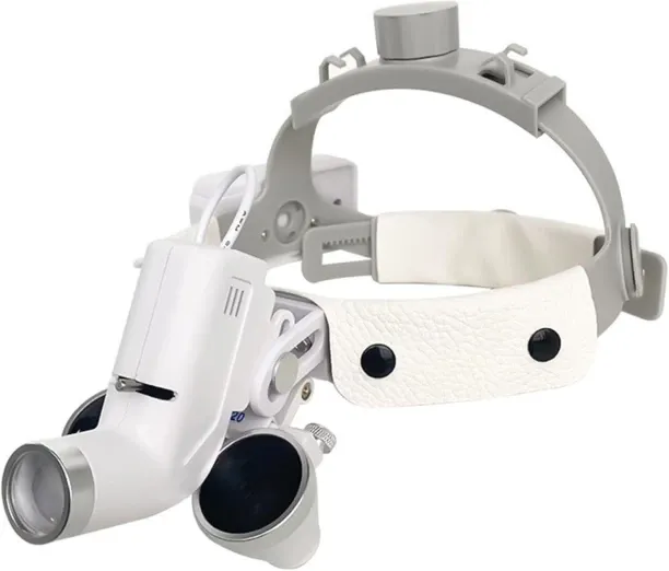 BOWENSTORE 2.5X/3.5X Head-Mounted Dental Loupes with 5W LED Headlight, Binocular Magnifier, Working…