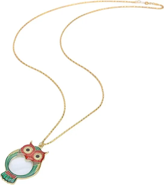 Hi Pansy Magnifying Glass with Chain Cute 10X Magnifying Glass, for Children The Elderly 10X