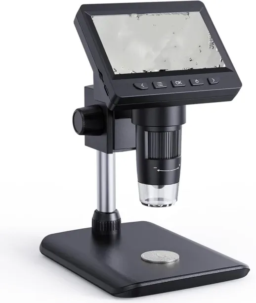 Wagu drum Digital Microscope, Coin Microscope with Light Adjustable Brightness 4.3" HD LCD Screen, …