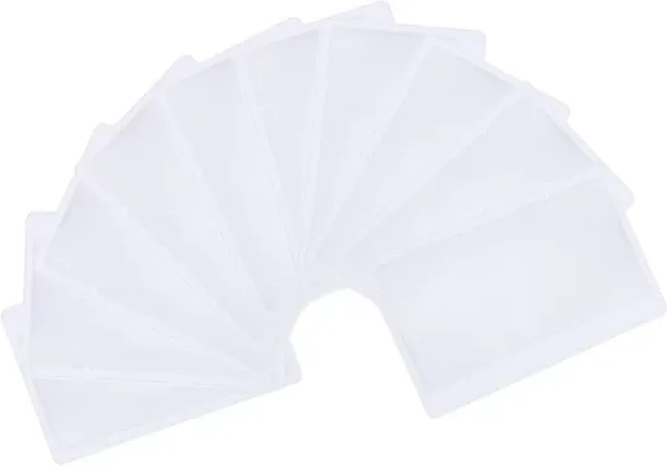 Hi Pansy 100 Pieces 3X Magnifiers Fresnel Lens Credit Card Magnifier Pocket Magnifier Transparent R…