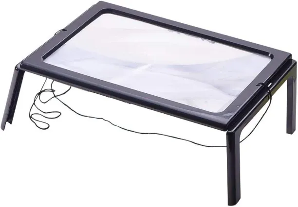 Hi Pansy Othmro 3X Magnifying Glass Portable Hands-Free Full-Page Magnifiers LED Lighted Illuminate…