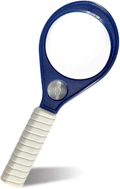Hi Pansy 20 x & 10 x Handheld Magnifier Glass with Protective Sleeve, Small Reading Magnifying Glas…