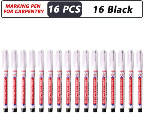Huanix 16 Black,20mm Deep Hole Long Nib Head Marker For Metal Perforating Back to school