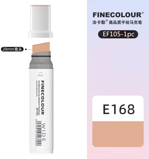 Huanix E168,Finecolour 20mm Wide Markers Alcohol Line Sketching Art Markers Pen Drawing Back to sch…