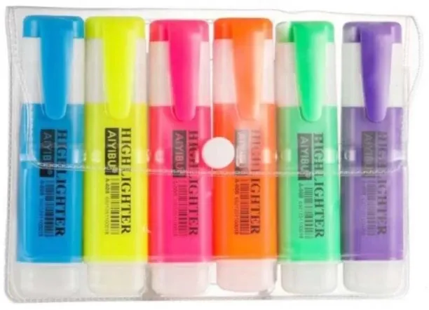 AIYIBU 6 Pcs Marker Highlighters