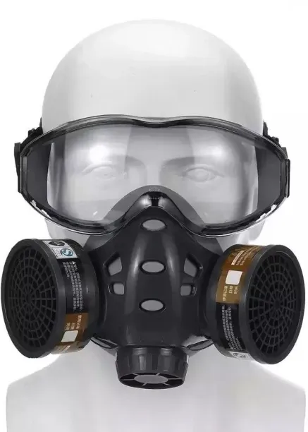 Cosave Lightweight of Gas Mask, Protective Mask With Goggles With 2 Filter Element Full Face Mask
