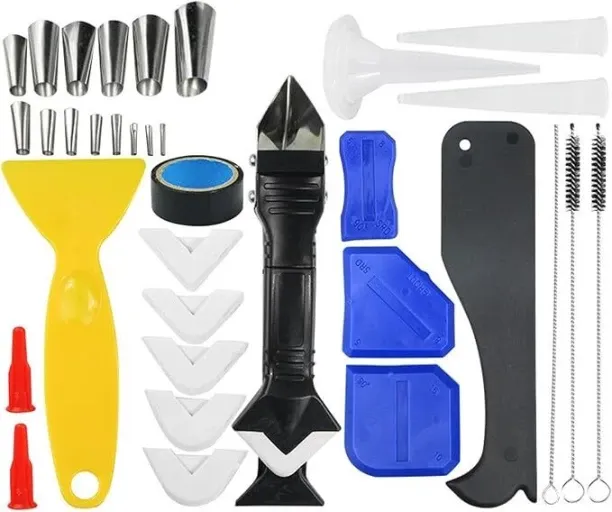 WEIWEISTORE Household 35-piece silicone seam sealing tool set Plastic Trowel