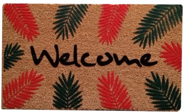 Unique Coir Flock Palm Leaves Mat 450 x 750 mm Door Mat