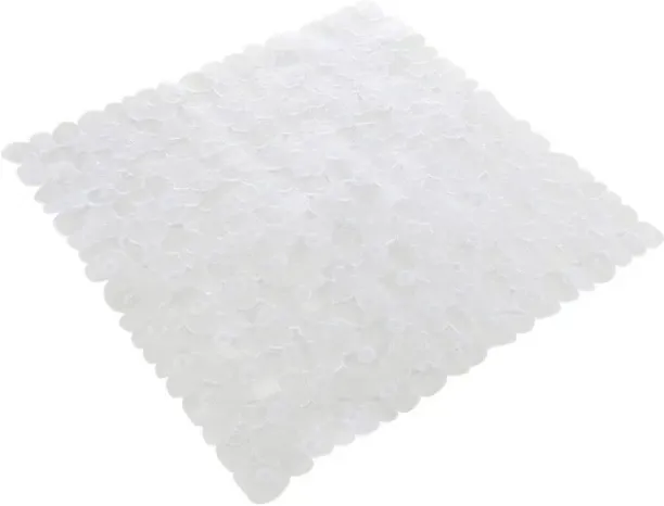 Unique Bathroom Basics PVC Shower Mat Clear Bathroom Mat