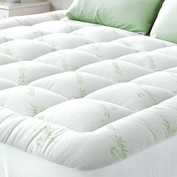 Topika Mattress Topper Double Size Paded Polycotton Micro Mattress Protector