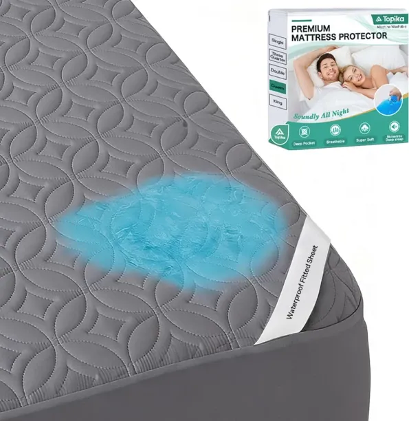 Topika Fitted Three Quarter Size Polyster Polyster Mattress Protector