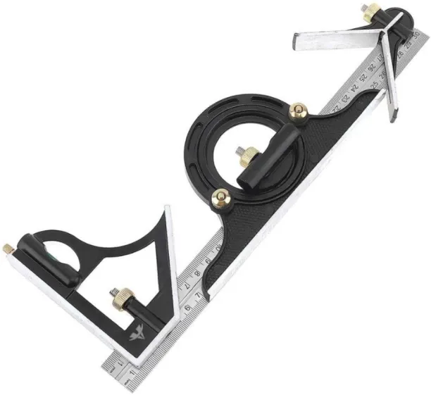 AIYI 12" Multifunctional Combined Angle Ruler Tape Measure