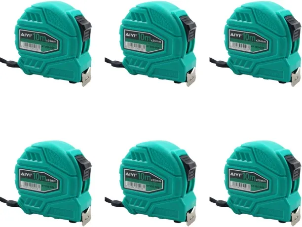 AIYI 6-Pack 10m Measuring Tape 25mm Lockable Tape Measure AY395-008 Tape Measure