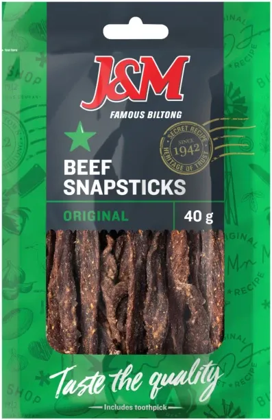 J&M Beef Snapsticks Original , 40 g