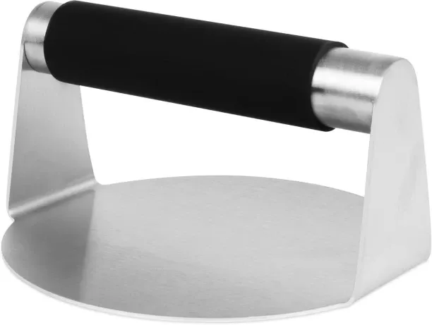 ELCTRO WORLD Burger Press with Anti-Scald Handle, 5.5 in Stainless Steel Burger Smasher Masher Meat…