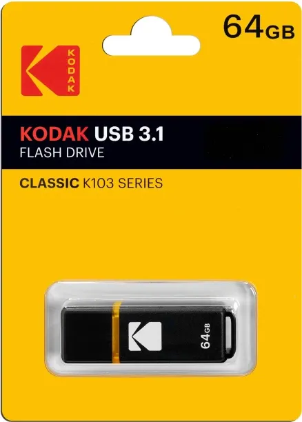 Kodak USB3 Flash Drive for Portable Data Storage CLASSIC K103 64 GB