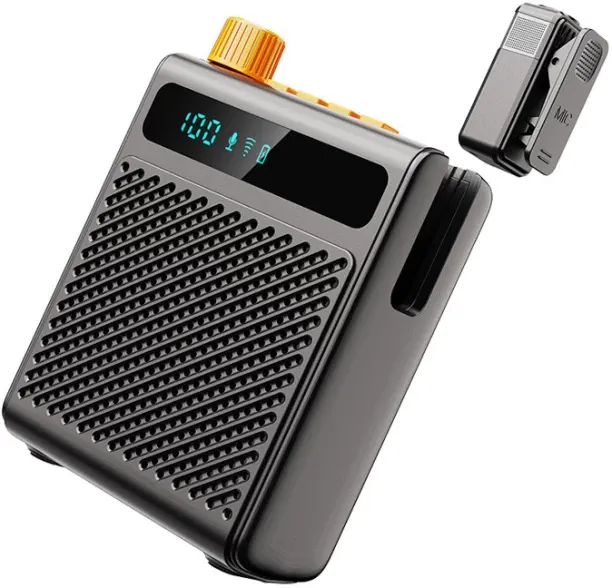 Bloo Wireless Microphone Amplifier Built in Chip Clear Voice for Teachers Tour Guides Black Microph…