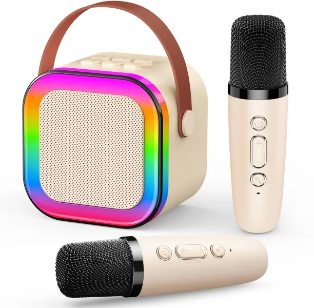 marevic Karaoke Machine 2 Microphones, Birthday Gifts for Girls Toys Microphone