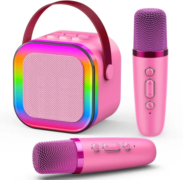 marevic Karaoke Machine 2 Microphones, Birthday Gifts for Girls Toys Microphone