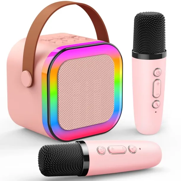 marevic Karaoke Machine 2 Microphones, Birthday Gifts for Girls Toys Microphone