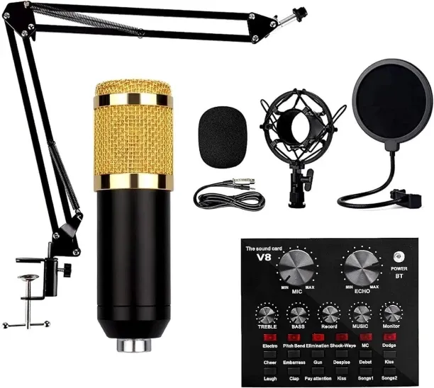 P Concepts Studio Condenser Microphone Set, Karaoke Microphone for Webcasting Online Singing Vocal …