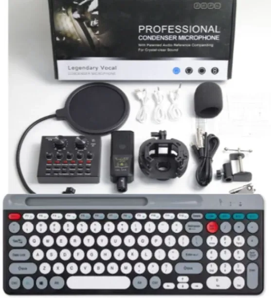 Generic Mini Keyboard & Professional Condenser Microphone