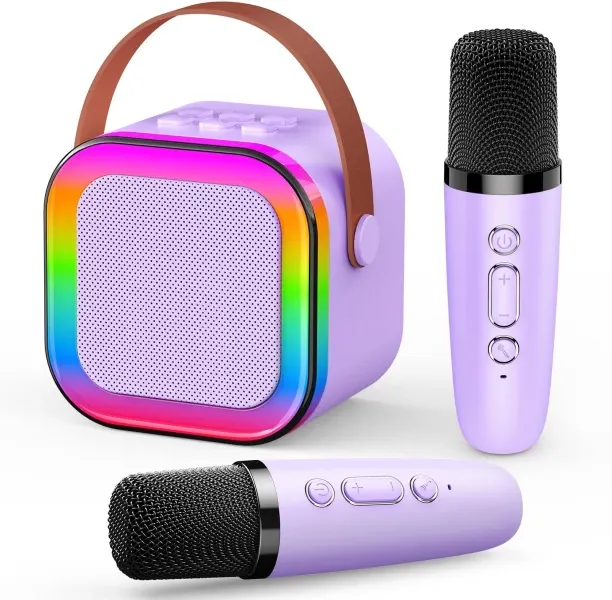 marevic Karaoke Machine 2 Microphones, Birthday Gifts for Girls Toys Microphone