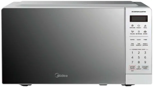 Midea EM20-SILVER-MIRROR Digital Inverter 20 L Convection & Grill Microwave Oven