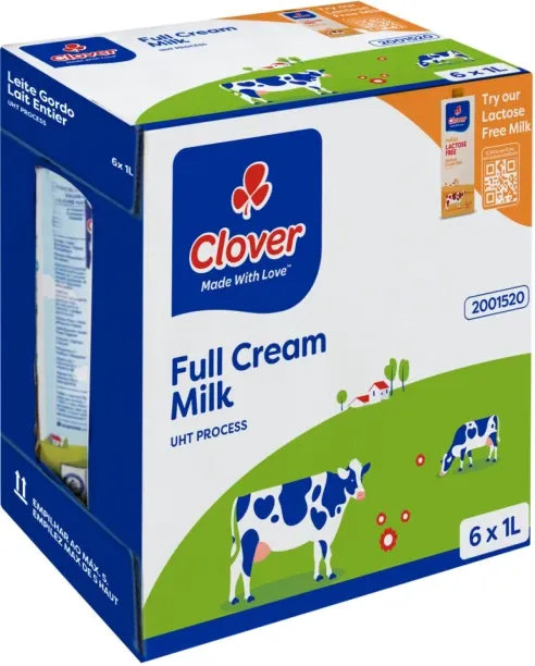Clover Full Cream Long Life Milk, Plain Flavour