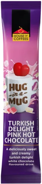 House of Coffees Hug in a Mug Turkish Delight Pink Hot Chocolate mix