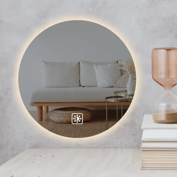 HYHDD LED Round Bathroom Mirror 40cm, Bathroom LED Mirror, Lighted Vanity Mirror, Stepless Dimming,…