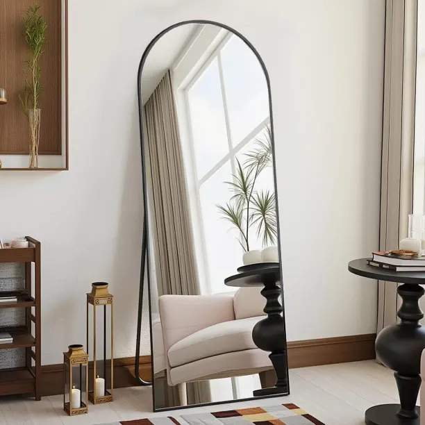 Generic Full Length Mirror - Floor Standing or Wall Mounted with Stand Bathroom Mirror