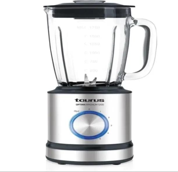 Taurus Optima Magnum Blender 1.7L 1200 W Juicer Mixer Grinder (1 Jar, Silver, Clear)