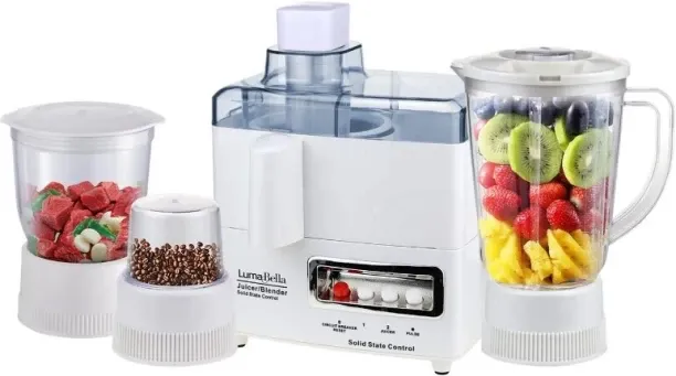 Lumabella 4In 1 Slow Juicers Extractor 800 W Juicer (2 Jars, White)