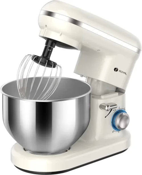 Royal Stand Mixer 5L - Florenzo Royal Homeware 1000 W Stand Mixer (Cream)