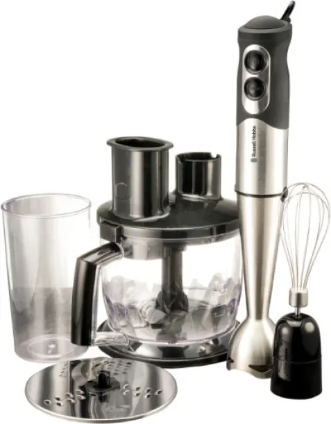 Russell Hobbs Stick Blender Set 500 W Blender & Grinder (2 Jars, Silver)