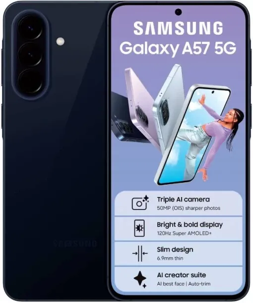Samsung Galaxy A57 5G + 45W fast charger (DARK BLUE, 256 GB)
