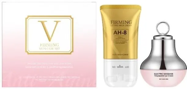 LIUHUI Eye and Neck Care Set with Electric Massage Eye Cream and Firming Neck Cream for Moisturizin…