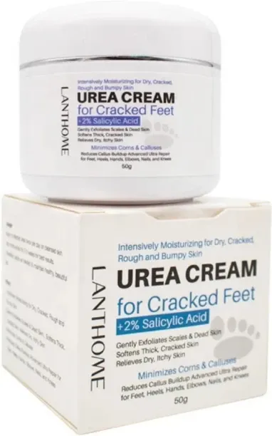 Lanthome Urea Cream with Salicylic Acid for Cracked Feet and Heels and Dry Skin
