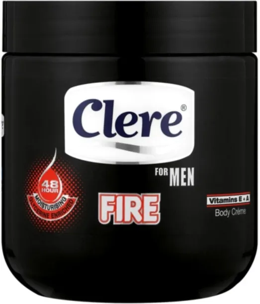 Clere Men Fire Moisturising Glycerine Enriched Body Cream