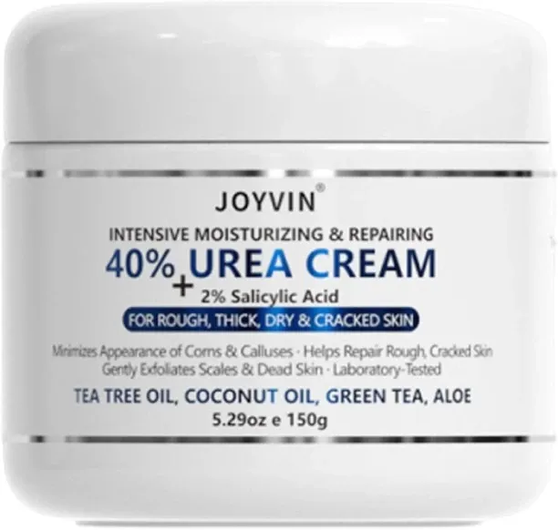 JOYVIN 40% Urea Cream for Dry Skin Cracked Heels feet and Hands Repairing 150g