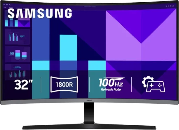 Samsung 32 inch Curved Full HD VA Panel Monitor (LS32D390GAUXEN)